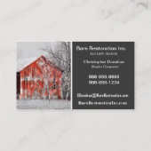 Carte De Visite Grange rouge magnifique (Dos)