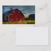 Carte De Visite Grange rouge peinte (Devant / Derrière)