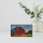 Carte De Visite Grange rouge peinte (Debout devant)
