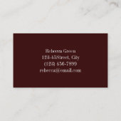 Carte De Visite grange rustique bois pays ouest grange rouge maria (Dos)