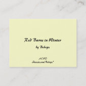 Carte De Visite Granges rouges dans l'ATC d'hiver (Dos)