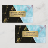 Carte De Visite Granite océanique | Marbre d'or noir (Devant / Derrière)