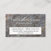 Carte De Visite Granite Rock Pastor Ministère (Devant)