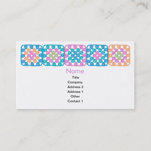 Carte de visite Granny Squares (Devant)