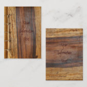 Carte de visite granuleux en bois (Devant / Derrière)