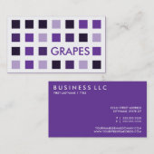 Carte De Visite GRAPES (carrés modernes) (Devant / Derrière)