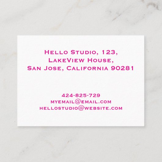 Carte de visite Graphic Designer (Dos)