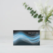 Carte de visite Graphic Designer bleu vague (Debout devant)