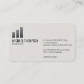 Carte De Visite Graphique à barres de données | Crypto | Marché fi (Dos)