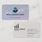 Carte De Visite Graphique à barres de données | Crypto | Marché fi (Devant / Derrière)