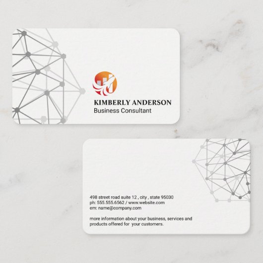 Carte De Visite Graphique à barres de fusées | Finance Tech (Devant / Derrière)