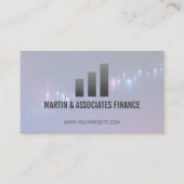Carte De Visite Graphique à barres | Dégradé | Marché financier (Devant)