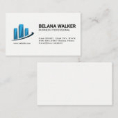 Carte De Visite Graphique à barres d'entreprise | Analyste financi (Devant / Derrière)