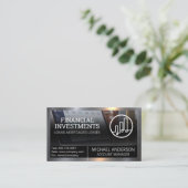 Carte De Visite Graphique à barres | Finance Stock (Debout devant)