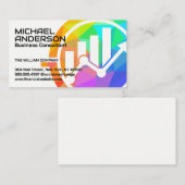 Carte De Visite Graphique à barres | Financier (Devant / Derrière)