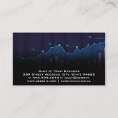 Carte De Visite Graphique à barres financières | Analyste du march (Dos)