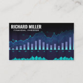 Carte De Visite Graphique à barres financières | Analyste du march (Devant)