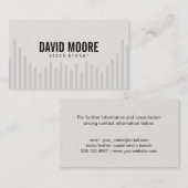 Carte De Visite Graphique à barres | Gray (Devant / Derrière)