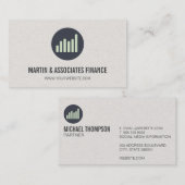 Carte De Visite Graphique à barres | icône (Devant / Derrière)