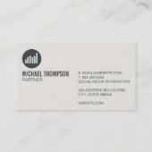 Carte De Visite Graphique à barres | icône (Dos)