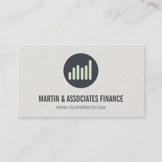 Carte De Visite Graphique à barres | icône (Devant)
