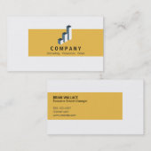 Carte De Visite Graphique à barres (jaune miel) (Devant / Derrière)