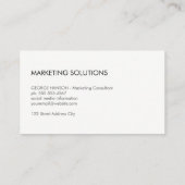 Carte De Visite Graphique à barres / Marketing (Dos)