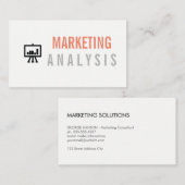 Carte De Visite Graphique à barres / Marketing (Devant / Derrière)