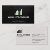 Carte De Visite Graphique à barres | Menthe (Devant / Derrière)