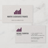 Carte De Visite Graphique à barres | Rouge profond (Devant / Derrière)