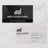 Carte De Visite Graphique à barres | Texture en cuir | Abstrait no (Devant / Derrière)