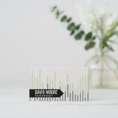 Carte De Visite Graphique à barres (vert) | Flèche (Debout devant)