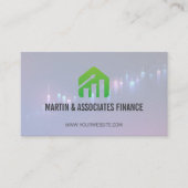 Carte De Visite Graphique à barres vert | Information sur le march (Devant)