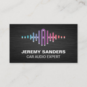 Carte De Visite Graphique audio de l'égaliseur de haut-parleurs