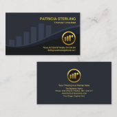 Carte De Visite Graphique Creative Stock Exchange Consultant finan (Devant / Derrière)