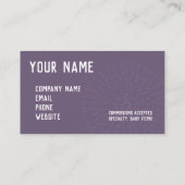 Carte De Visite Graphique Crochet pourpre de raisin (Dos)