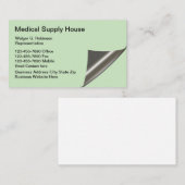 Carte De Visite Graphique Curl de la page de thème d'approvisionne (Devant / Derrière)