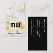 Carte De Visite Graphique de chandeliers | Motif de mosaïque (Devant / Derrière)