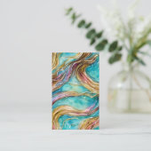 Carte De Visite Graphique de cheveux de sirène (Debout devant)