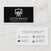 Carte De Visite Graphique de données | Bordure (blanche) (Devant / Derrière)