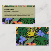 Carte De Visite Graphique de fleur d'Aloha de Hawaii tropical (Devant / Derrière)