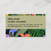 Carte De Visite Graphique de fleur d'Aloha de Hawaii tropical (Devant)