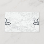 Carte De Visite Graphique de fleurs Lotus | Professeur de yoga | S (Dos)