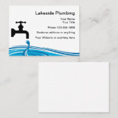 Carte De Visite Graphique de fuite d'eau du service de plomberie (Devant / Derrière)