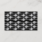 Carte De Visite Graphique de guitares électriques en blanc (Dos)