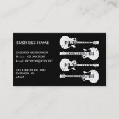 Carte De Visite Graphique de guitares électriques en blanc (Devant)