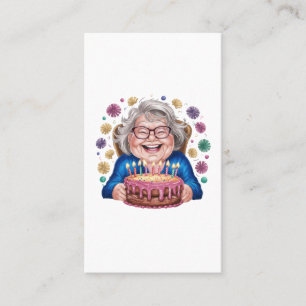 Carte De Visite Graphique de joyeux anniversaire Mamie Lunettes