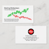 Carte De Visite Graphique de marché des actions tendance (Devant / Derrière)