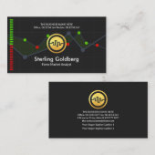 Carte De Visite Graphique de marché des actions tendance (Devant / Derrière)