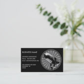 Carte De Visite Graphique de microphone rétro (Debout devant)